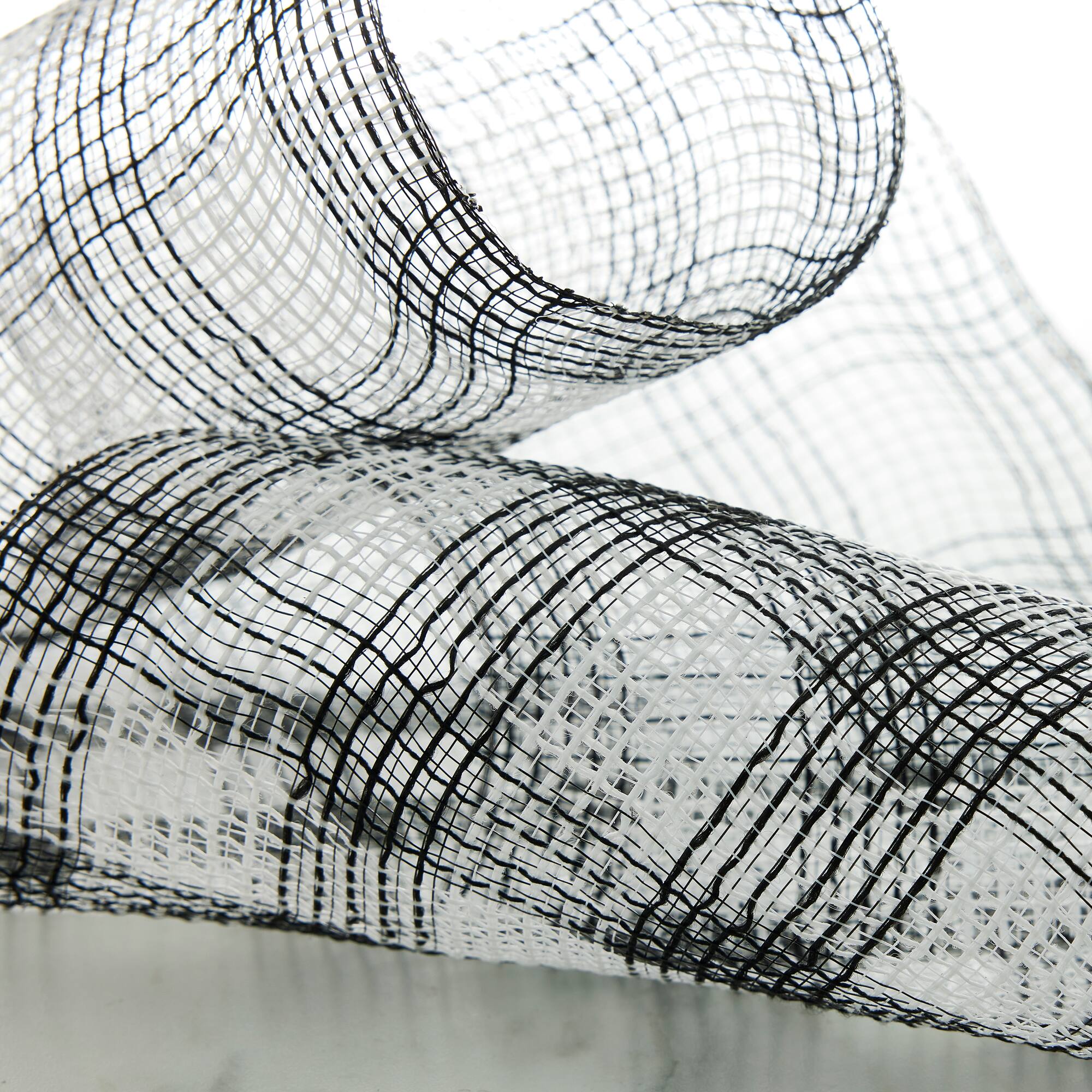 10" x 19ft. Black & White Buffalo Check Mesh by Celebrate It™